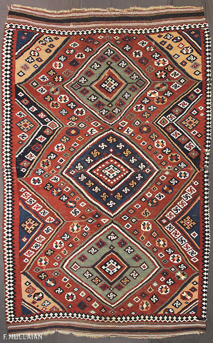 Semi-Antigua Persa Kilim Kashkai (Qashqay) n°:34621933